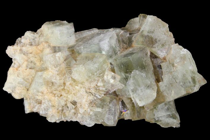 Light-Green, Cubic Fluorite Crystal Cluster - Morocco #138239